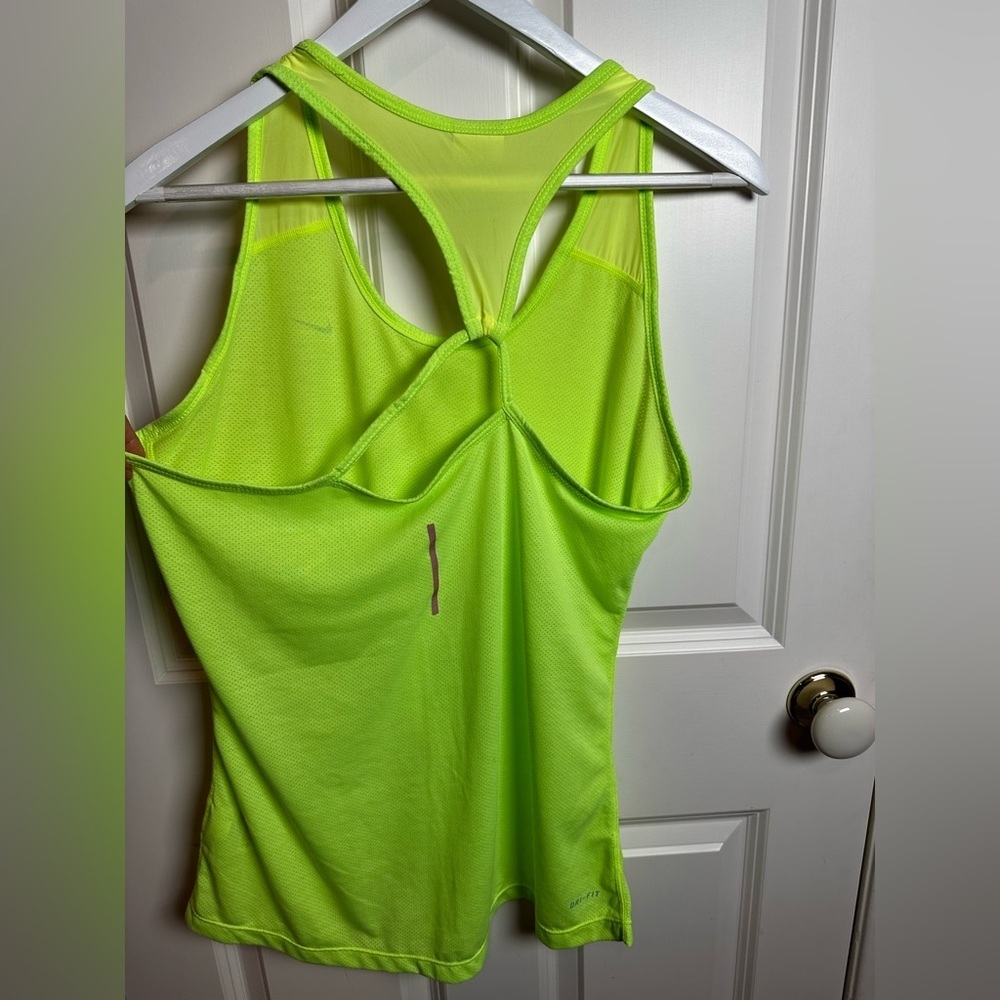 Nike Women's Bright Lime Tank Top - Picture 3 of 3